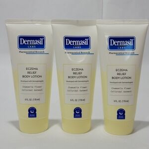 3pk Dermasil Labs Eczema Relief Body Lotion Colloidal Oatmeal Chamomile 6oz Each